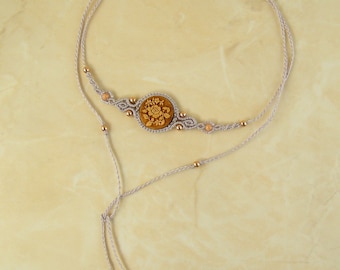 Lariat chocker, macramè tutorial step by step