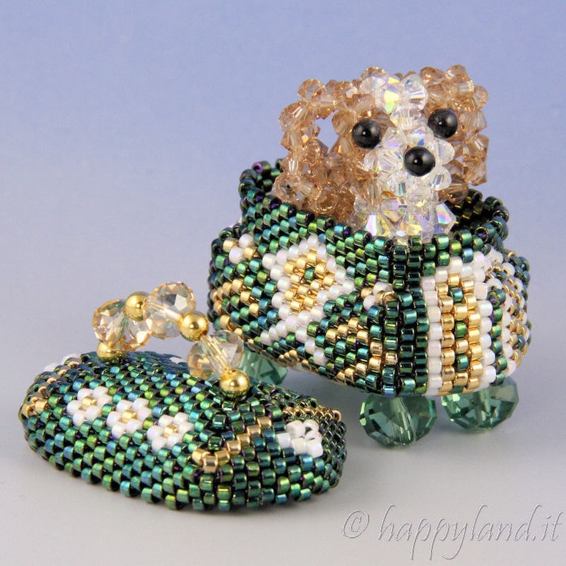 Beaded box n.7 3D peyote bead pattern Etsy
