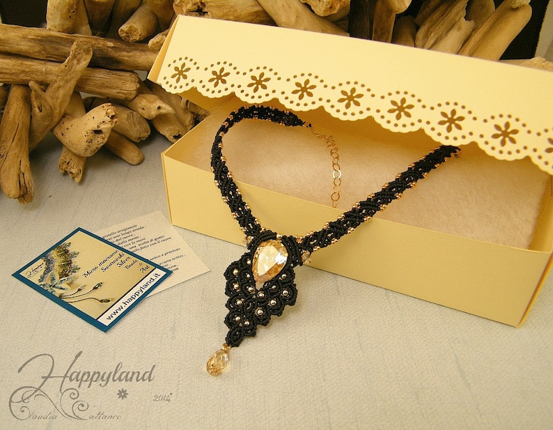 Galadriel macram\u00e8 necklace pattern