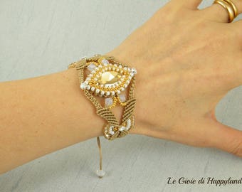 Elizabeth , macramè bracelet tutorial step by step
