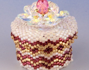 Beaded box n.6, 3D peyote bead tutorial