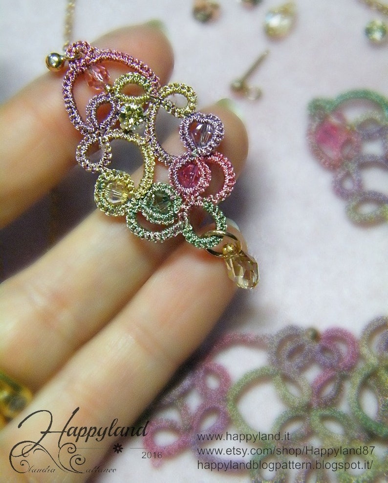 Penelope Earrings Needle Tatting Kit and Tutorial Step by Etsy
