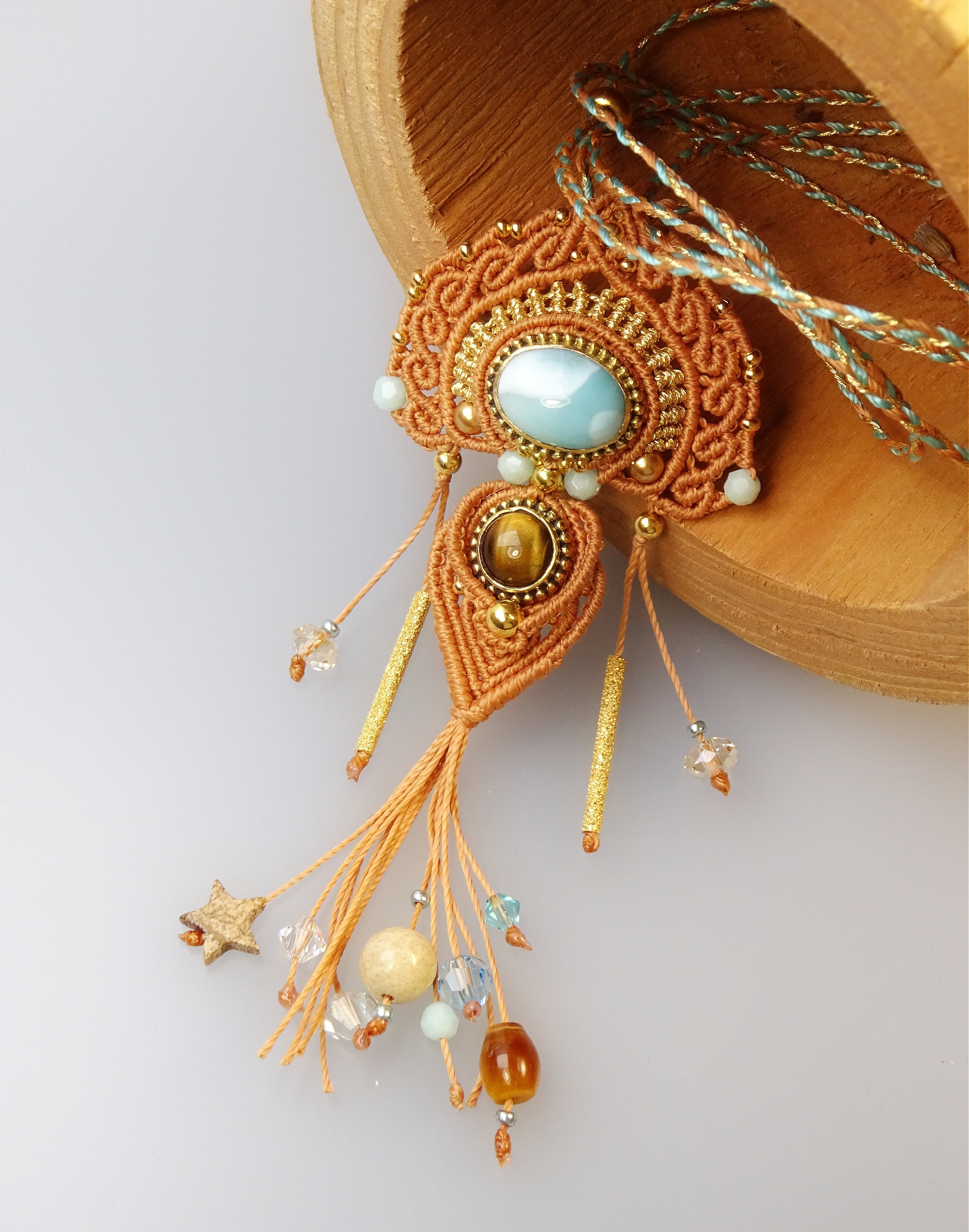Mayan Tales Freeform Macramè Pendant Tutorial Step by Step | Etsy