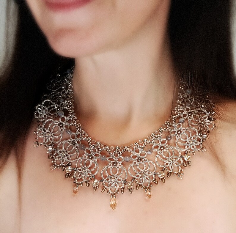 Victoria Necklace Needle Tatting Kit and Tutorial Step by Etsy