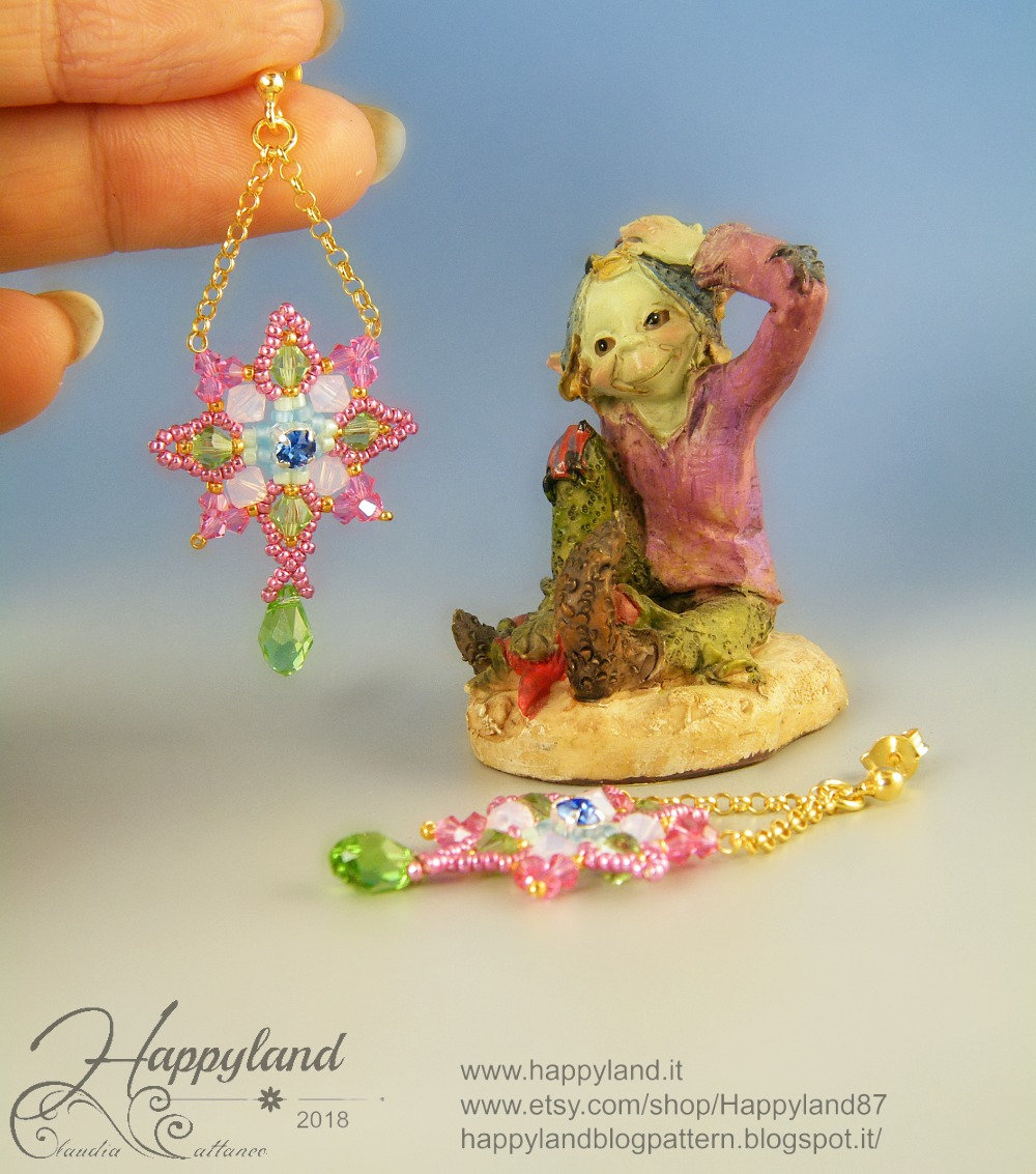Hanami, Beaded Earrings, Tutorial Step by Step With 15 Photos - Etsy