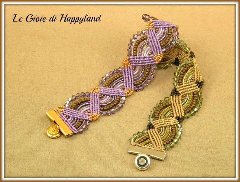 kit and tutorial step by step with photos Macrame waves bracelet