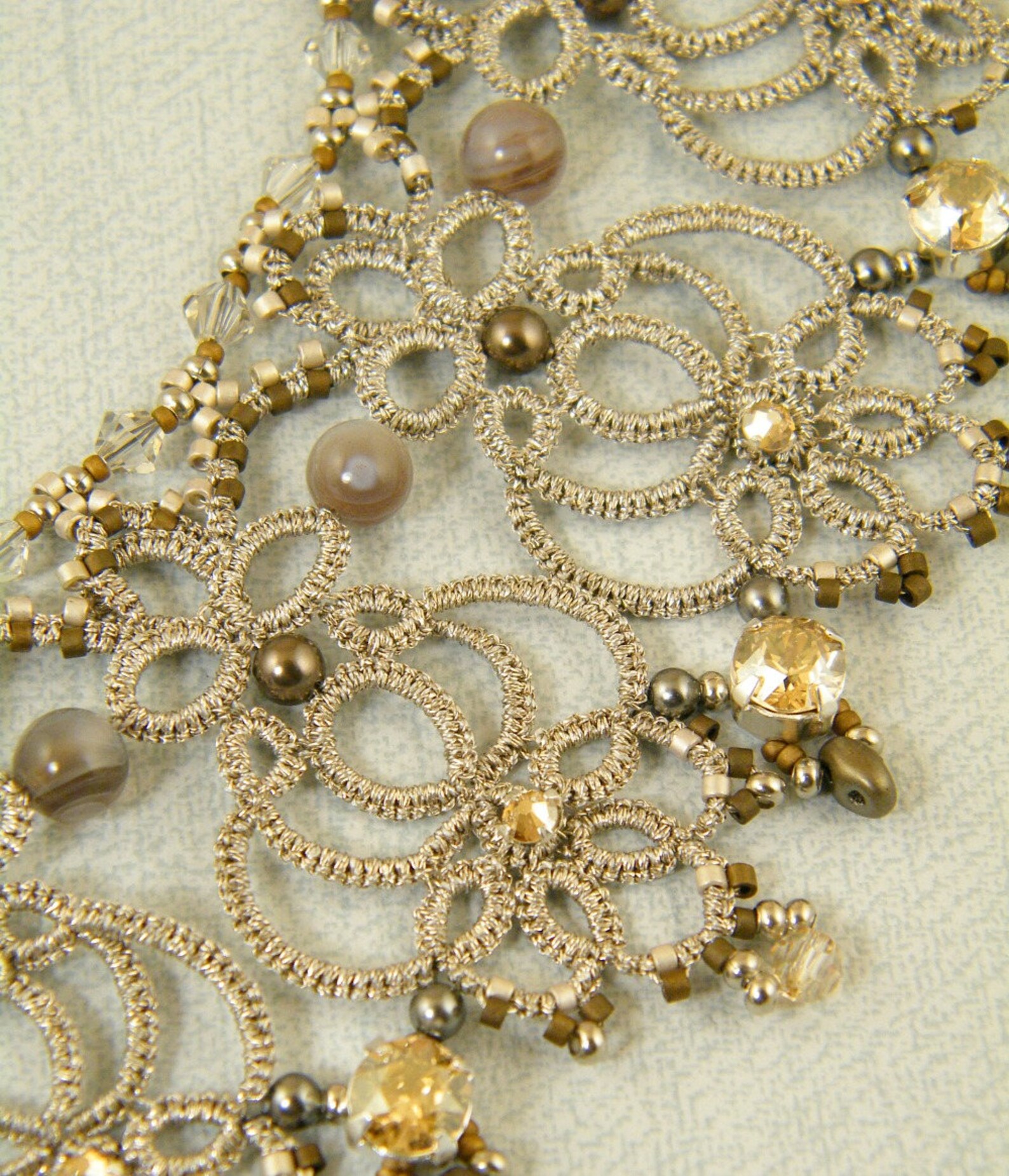 Victoria Necklace Needle Tatting Kit and Tutorial Step by Etsy