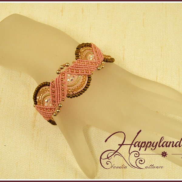 Lilly , micro macrame bracelet pattern
