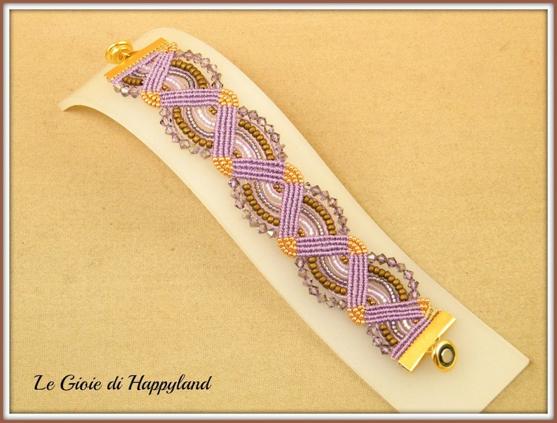 kit and tutorial step by step with photos Macrame waves bracelet