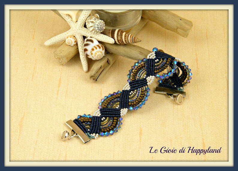 kit and tutorial step by step with photos Macrame waves bracelet