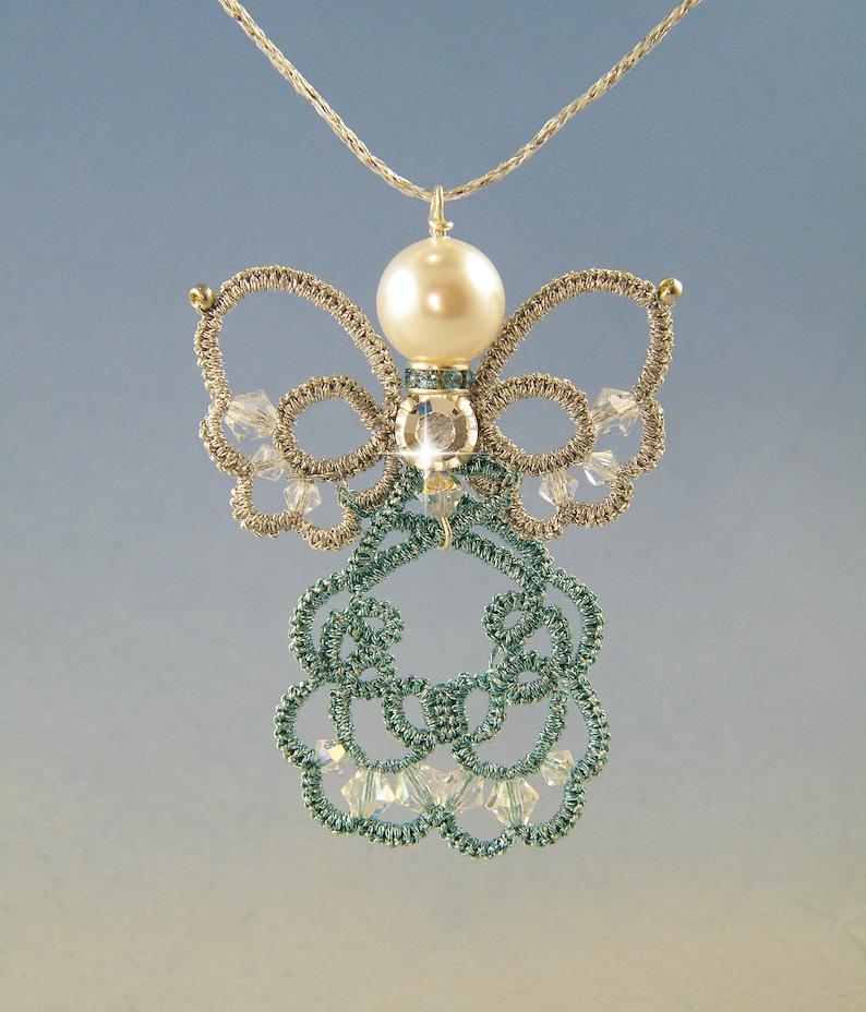 two versions Gabriel mini angel needle tatting TUTORIAL