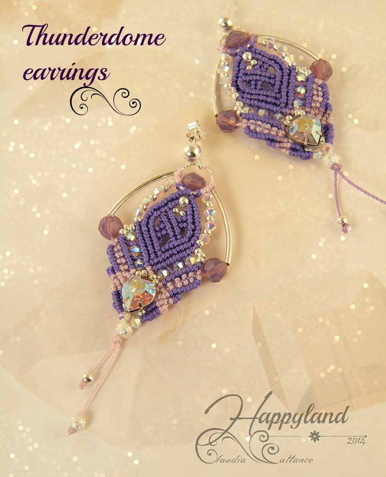 macram\u00e8 earrings pattern Thunderdome