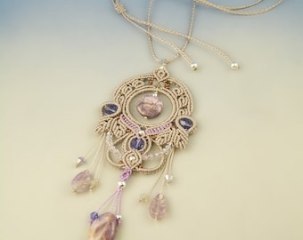 Mystical pendant, macramè tutorial, 51 photos  step by step