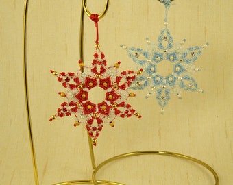 Macrame snowflake, tutorial step by step