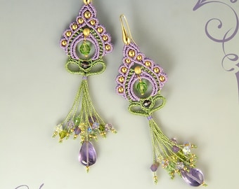 India , macramè earrings or pendant pattern