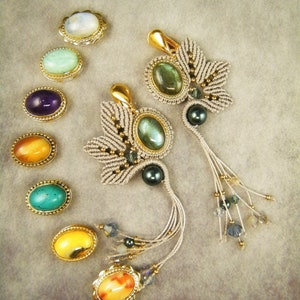 Pendientes de rizo, kit de macramé y tutorial paso a paso con 16 fotos