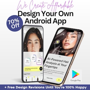 Desenvolvimento de aplicativos móveis personalizados para o Google Play: Eu projeto, construo e publico na loja de aplicativos.