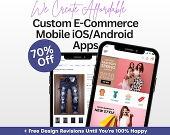 Custom E-Commerce Mobile App: Branded Business App iOS / Android