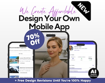 Entwicklung kundenspezifischer Mobile App: Design & Code für iOS, Android, Web