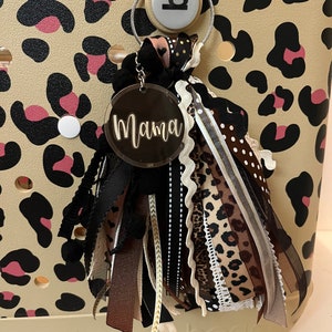 Brown Leopard Print Bogg Bag Tassel