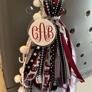 Game Day White/Maroon SC- Bogg Bag Tassel