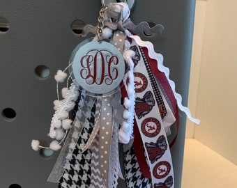 Game Day Black/White Houndstooth AL- Bogg Bag Tassel