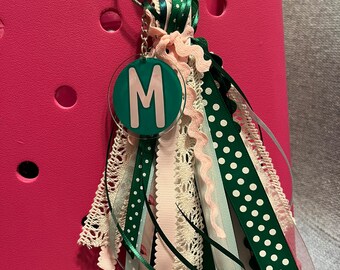 Light Pink/Green Palms - Bogg Bag Tassel