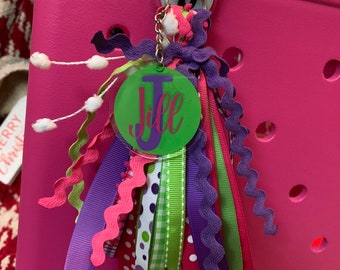 Lila/Pink/Lime Bogg Bag Quaste