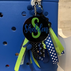 Lime/Blue Bogg Bag Tassel