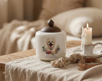 Aangepaste huisdier-urn voor as Handgemaakte keramische herdenkingsurn Gepersonaliseerde huisdiercrematie-urn voor kleine medium grote huisdieren aandenken-urn huisdier verlies cadeau