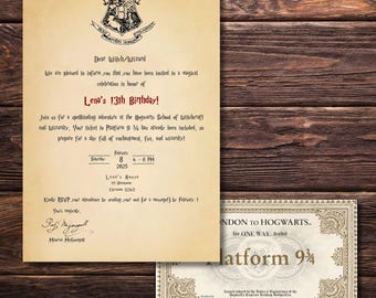 Wizard Birthday Invitation & Ticket | Editable Magical Party Template | Instant Download