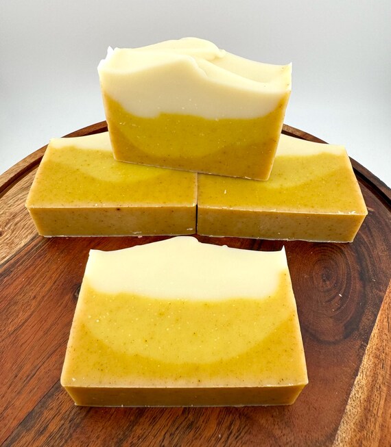 Aloe & Turmeric (Unscented) + Triple Butters and Olive Handmade Vegan Soap