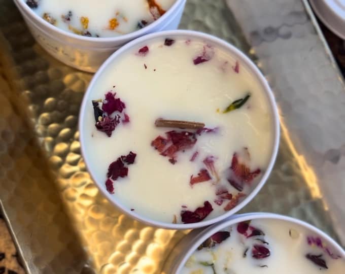 Seasonal Scented Coconut Soy Wax 4oz White Tin Candles