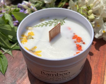 Seasonal Scented Coconut Soy Wax 8oz Tin Candles