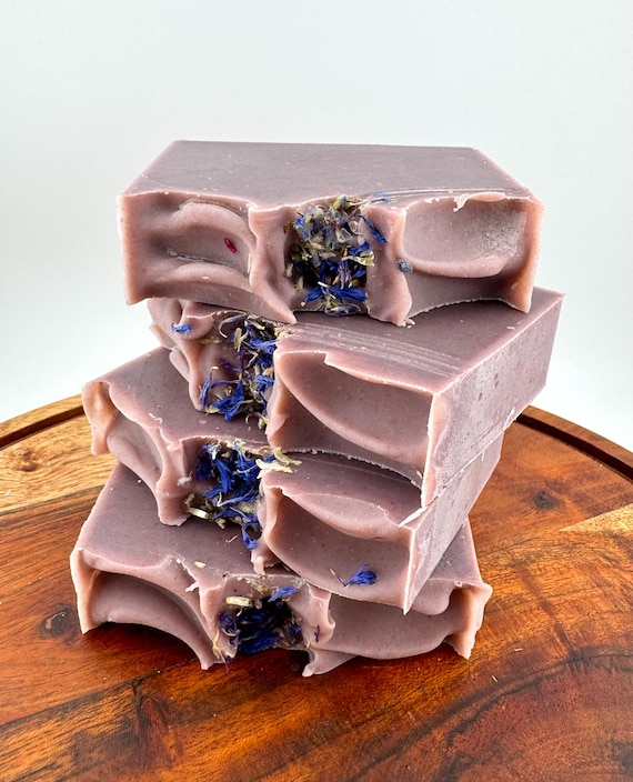 Lavender & Bergamot + Triple Butters Handmade Vegan Soap; New Design