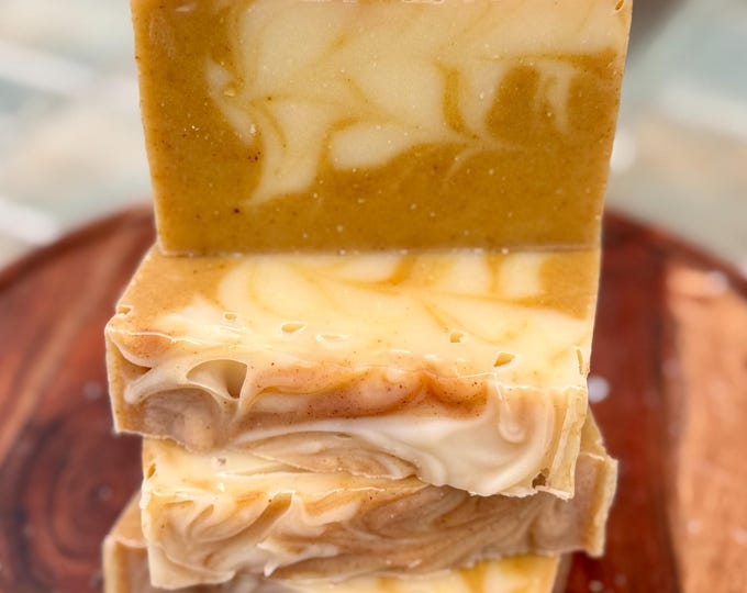 Aloe, Turmeric, and Sandalwood + Triple Butters and Olive Handmade Vegan Soap