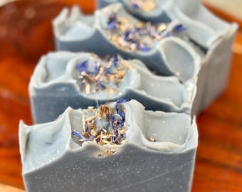 Lavender & Bergamot + Triple Butters Handmade Vegan Soap; New Design