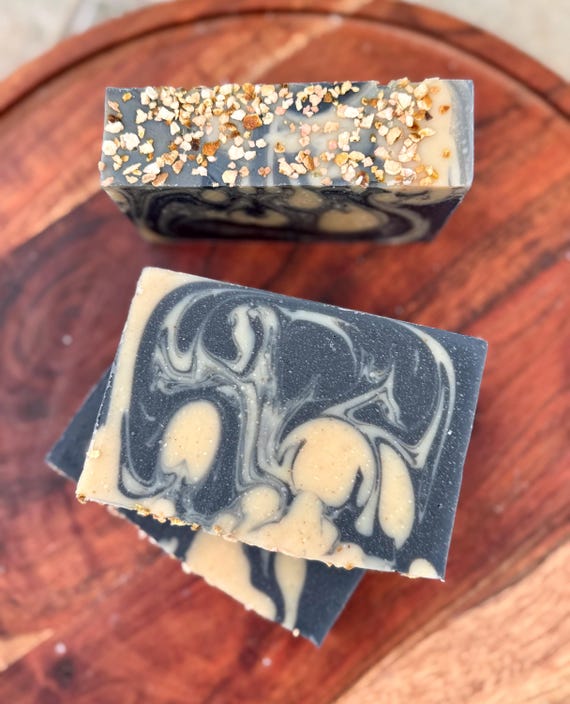 Orange & Charcoal + Triple Butters and Olive Handmade Vegan Soap