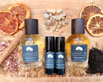 Natural Perfumes: Lumina (citrus orchard) and Luvant (ancient mystic); Perfumes for Layering