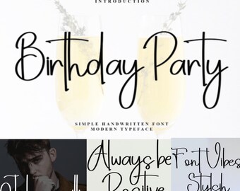 Birthday Party Font  Fun, Cricut Font, Teacher Font,timeless handwritten font , Goodnotes Font, Fonts for Cricut, Procreate Font, Cute Fonts