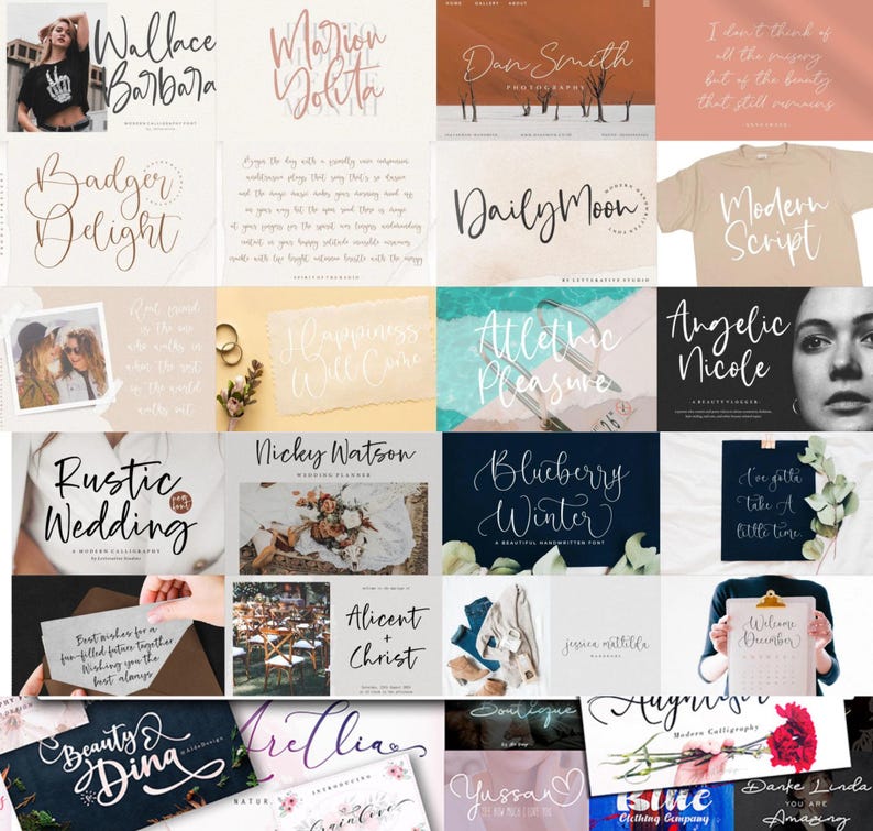 357+ Fonts Bundle, Script Fonts, Crafting, Handwritten Fonts, Serif ...