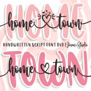 Cupcake Handmade Duo Font, homeland duo font