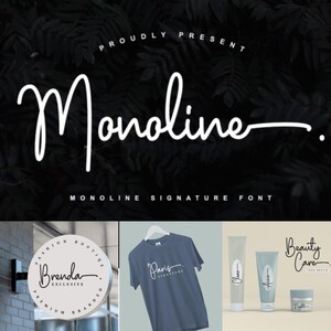 Retro Monoline Font, Script Font, Branding Font, Logo Font, Font For Cricut, Digital Font, Cricut Font, Cursive Font