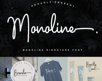 Retro Monoline-Schrift, Schreibschrift, Branding-Schrift, Logo-Schrift, Schrift für Cricut, digitale Schrift, Cricut-Schrift, kursive Schrift