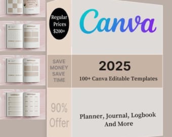 TIENDA COMPLETA - Mega Bundle de marcos Canva - Plantilla editable - Fácil de arrastrar y soltar - Elemento de diseño digital