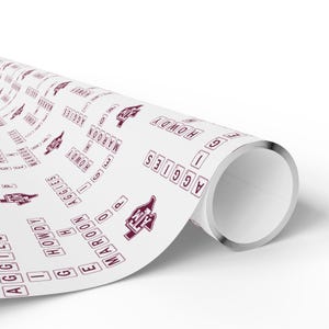 Texas A&M University Scrabble Tile Wrapping Paper