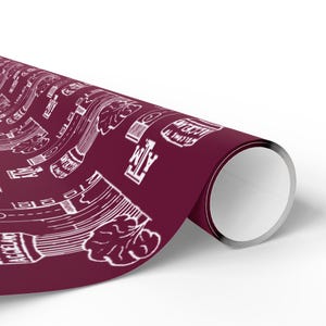 Texas A&M University Skyline Wrapping Paper