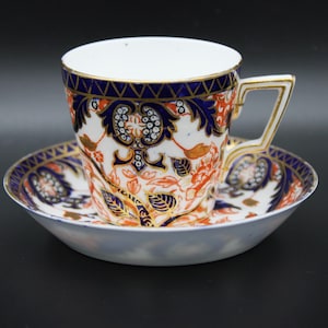 A Royal Crown Derby Imari Pattern &#39;383&#39; Cup & Saucer Duo