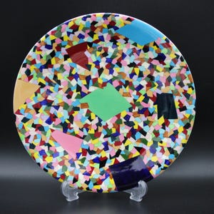 Prato com padrão &#39;Arlequim&#39; Spode (23,5 cm)