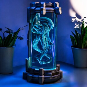 Alie.n monster Epoxy Lamp, Desk Lamp, epoxy Alien monster figure, Custom Sta.r Wars Night Light, Table Lamp, father&#39;s day Gifts For Him